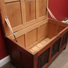 Load image into Gallery viewer, x SOLD Antique French Oak Blanket Box, Toy or Storage Chest / Trunk. Original Lock - a Key. B12371