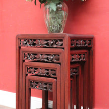 Load image into Gallery viewer, x SOLD Nesting Tables, A Set of 4 Chinese Rosewood Stackable Lam or Side Tables. B12332