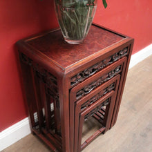 Load image into Gallery viewer, x SOLD Nesting Tables, A Set of 4 Chinese Rosewood Stackable Lam or Side Tables. B12332