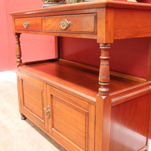 Load image into Gallery viewer, Antique Australian Cedar Servery or Dumb Waiter with Drawers and Cupboard. B12653