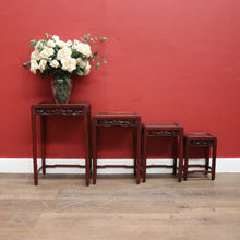 Load image into Gallery viewer, x SOLD Nesting Tables, A Set of 4 Chinese Rosewood Stackable Lam or Side Tables. B12332