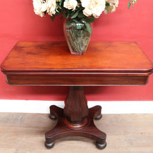 Load image into Gallery viewer, Antique English Mahogany Fold Over Tea Table Games Table or Parlour Table. B13050