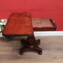 Load image into Gallery viewer, Antique English Mahogany Fold Over Tea Table Games Table or Parlour Table. B13050