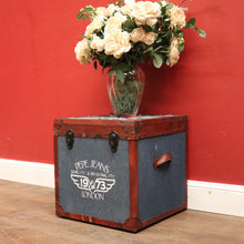 Load image into Gallery viewer, A Leather bound Denim Storage Box or Toy / Shoe Box by Pepe Jeans Est 1973 London. B12370