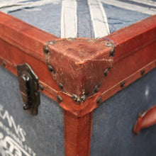Load image into Gallery viewer, A Leather bound Denim Storage Box or Toy / Shoe Box by Pepe Jeans Est 1973 London. B12370