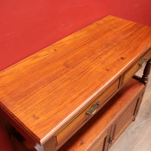 Load image into Gallery viewer, Antique Australian Cedar Servery or Dumb Waiter with Drawers and Cupboard. B12653