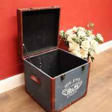 Load image into Gallery viewer, A Leather bound Denim Storage Box or Toy / Shoe Box by Pepe Jeans Est 1973 London. B12370