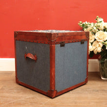 Load image into Gallery viewer, A Leather bound Denim Storage Box or Toy / Shoe Box by Pepe Jeans Est 1973 London. B12370