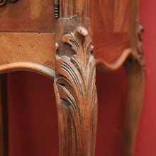 Load image into Gallery viewer, x SOLD Antique French Walnut Bedside Cabinet or Lamp Side Table, Marble Lined. B12350