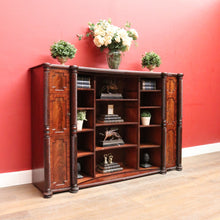 Load image into Gallery viewer, Antique William IV English Mahogany Open Library Bookcase with Spiral Columns. B13060