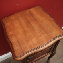 Load image into Gallery viewer, x SOLD Antique French Walnut Bedside Cabinet or Lamp Side Table, Marble Lined. B12350