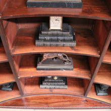 Load image into Gallery viewer, Antique William IV English Mahogany Open Library Bookcase with Spiral Columns. B13060