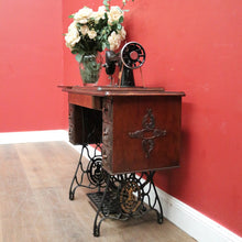 Load image into Gallery viewer, X SOLD Antique Singler Treadle Sewing Machine with Cast Iron Base and Six Drawers. B12365