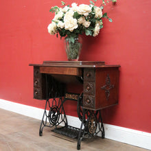 Load image into Gallery viewer, X SOLD Antique Singler Treadle Sewing Machine with Cast Iron Base and Six Drawers. B12365