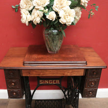 Load image into Gallery viewer, X SOLD Antique Singler Treadle Sewing Machine with Cast Iron Base and Six Drawers. B12365