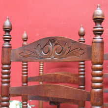 Load image into Gallery viewer, Set of Six Antique French Ladder Back Dining Chairs with Rush Seats. B12692