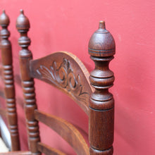 Load image into Gallery viewer, Set of Six Antique French Ladder Back Dining Chairs with Rush Seats. B12692