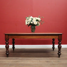 Load image into Gallery viewer, x SOLD Antique Australian Cedar Refectory Dining or Kitchen Table with a Drawer to Each End. B12374