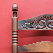 Load image into Gallery viewer, Pair of Antique French Carver Chairs with Rush Seats and Carved Ladder Backs. B12693
