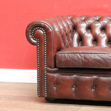 Load image into Gallery viewer, Moran Three Seater Chesterfield Lounge with Deep Button Tufting and Brass Stud Detail. B13078