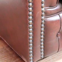 Load image into Gallery viewer, Moran Three Seater Chesterfield Lounge with Deep Button Tufting and Brass Stud Detail. B13078