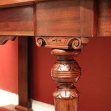 Load image into Gallery viewer, x SOLD Antique English Mahogany and Green Leather Desk or Hall Table Console Table. B12351