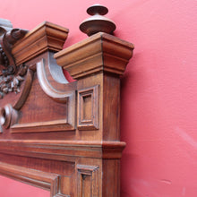 Load image into Gallery viewer, Antique French Walnut Overmantel Mirror with Carved Detail and Central Crest. B12698