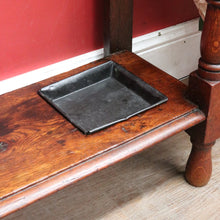 Load image into Gallery viewer, Antique English Oak Gothic Revival Umbrella Stand with Green Man Carved Pediment. B13083