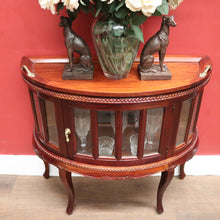 Load image into Gallery viewer, x SOLD Vintage Drinks Cabinet with Glass Panels and A Lift of Tray with Brass Handles. B12356