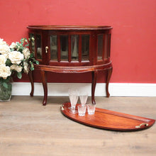 Load image into Gallery viewer, x SOLD Vintage Drinks Cabinet with Glass Panels and A Lift of Tray with Brass Handles. B12356