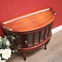 Load image into Gallery viewer, x SOLD Vintage Drinks Cabinet with Glass Panels and A Lift of Tray with Brass Handles. B12356