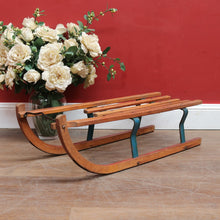 Load image into Gallery viewer, Vintage German Timber Child’s Sleigh by Davos Germina Marked Made in GDR. 12666