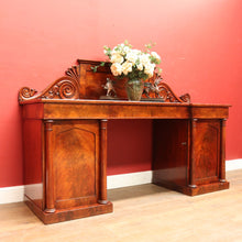 Load image into Gallery viewer, Antique English Mahogany and Flame Mahogany Twin Pedestal Sideboard. B12694
