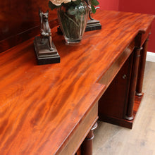 Load image into Gallery viewer, Antique English Mahogany and Flame Mahogany Twin Pedestal Sideboard. B12694