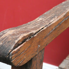 Load image into Gallery viewer, Vintage Hardwood Garden Bench Seat with Arms and Weathered Country Patina. B13067