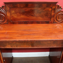 Load image into Gallery viewer, Antique English Mahogany and Flame Mahogany Twin Pedestal Sideboard. B12694