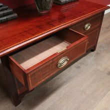 Load image into Gallery viewer, x SOLD Antique English Mahogany Low Chest of Drawers or Three Drawer Cabinet. B12378