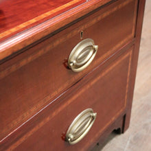 Load image into Gallery viewer, x SOLD Antique English Mahogany Low Chest of Drawers or Three Drawer Cabinet. B12378