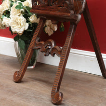 Load image into Gallery viewer, French Walnut Easel-Form Canterbury with Lyre Motif and Carved Details. B11319