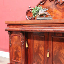Load image into Gallery viewer, Antique English Mahogany and Flame Mahogany Inverted Breakfront Sideboard with Cellaret. B13081