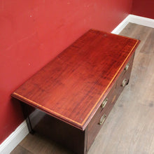 Load image into Gallery viewer, x SOLD Antique English Mahogany Low Chest of Drawers or Three Drawer Cabinet. B12378