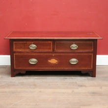 Load image into Gallery viewer, x SOLD Antique English Mahogany Low Chest of Drawers or Three Drawer Cabinet. B12378