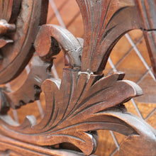 Load image into Gallery viewer, French Walnut Easel-Form Canterbury with Lyre Motif and Carved Details. B11319