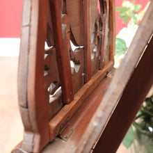 Load image into Gallery viewer, French Walnut Easel-Form Canterbury with Lyre Motif and Carved Details. B11319