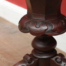 Load image into Gallery viewer, x SOLD Antique Victorian Sewing or Lady’s Work Table with Pedestal Base and Carved Detail. B12659
