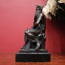 Load image into Gallery viewer, Antique Marble and Bronze - Michael Angelo's depiction of Mosses, Tables of Law. B12381