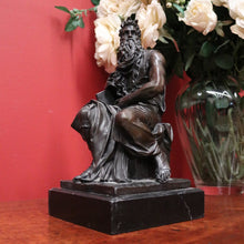 Load image into Gallery viewer, Antique Marble and Bronze - Michael Angelo's depiction of Mosses, Tables of Law. B12381