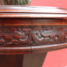 Load image into Gallery viewer, x SOLD Antique Victorian Sewing or Lady’s Work Table with Pedestal Base and Carved Detail. B12659