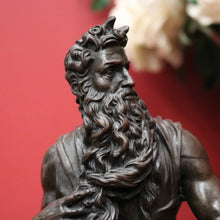 Load image into Gallery viewer, Antique Marble and Bronze - Michael Angelo's depiction of Mosses, Tables of Law. B12381