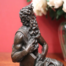 Load image into Gallery viewer, Antique Marble and Bronze - Michael Angelo's depiction of Mosses, Tables of Law. B12381